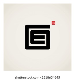EG Monogram: Sleek Fusion of Letters for Modern Branding - Minimalist Logo Design with Bold Geometric Shapes.
