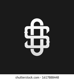 Monogram SO, OS, S, O vector logo in a modern line style
