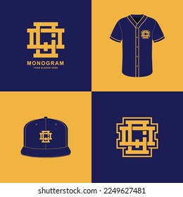 Deporte monograma y bloques inicial CQ o QC para fútbol, baloncesto, béisbol, ropa, ropa en camisetas y diseño de simulación de paro de paro