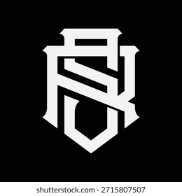 Monogram SR or RS logo concept with interlocking style, can be applied on clothing brand, branding, sportwear, or others 