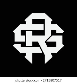 Monogram SR o RS concepto de logotipo con estilo de enclavamiento, se puede aplicar en la marca de ropa, marca, ropa deportiva, u otros 