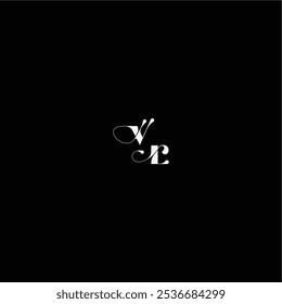 monogram style and elegant concept VR wedding typography initial letter organic hairline logo
