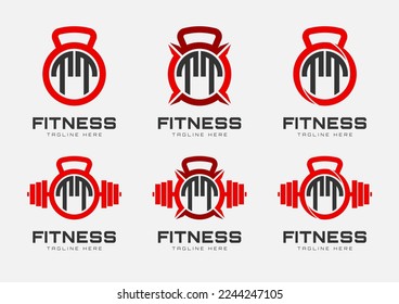 Monogram T letter gym. Perfect for gym center and physical fitness logos