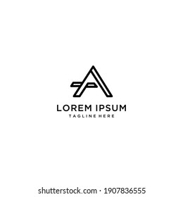 Monogram AT or TA Logo Design