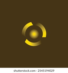 Monogram tech gradient O Letter logo