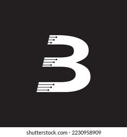 monogram techno letter B logo.