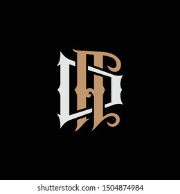 monogram template AD, DA, D, A black, gold, and grey for clothing, apparel, sport, logo, and brand identity