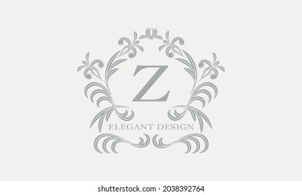 Monogram template with the initial letter Z. Logo for cafe, bar, restaurant, invitation. Business style and brand of the company.