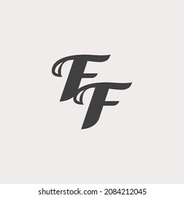 Monogram template with the letter f.