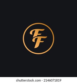 Monogram template with the letter f.