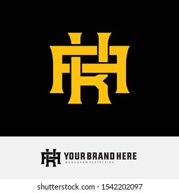 Monogram template logo AK or KA or K or A white background and gold color for clothing, apparel, sport,  basketball or logo design vector