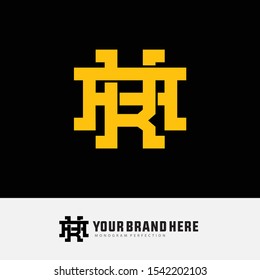 Monogram template logo AK or KA or K or A white background and gold color for clothing, apparel, sport,  basketball or logo design vector