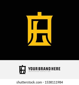 Monogram template logo AL or LA or L or A white background and gold for clothing, apparel, sport, baseball, basketball or logo design vector