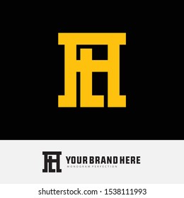 Monogram template logo AL or LA or L or A white background and gold for clothing, apparel, sport, baseball, basketball or logo design vector