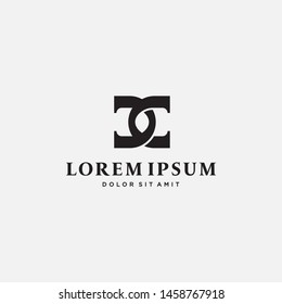 monogram template logo letters CC connect