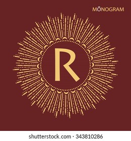 Monogram template in a minimalist style. Templates monogram for various design projects. 
