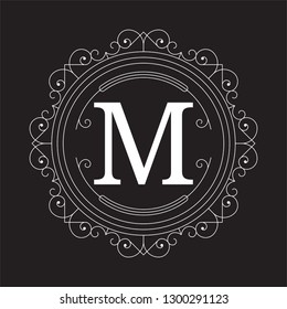 MONOGRAM TEMPLATE VECTOR