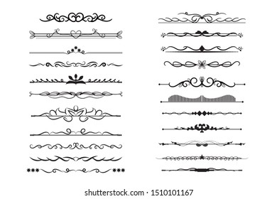 monogram text divider collection with ornament