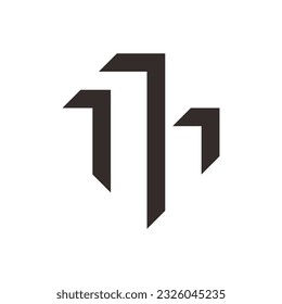 MONOGRAM TILE LOGO WITH THE SHAPE OF THE NUMBER 777