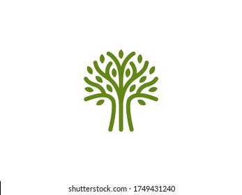 Tree logo vector design Simple green Modern line vector illustration -  stock vector 2199589 | Crushpixel