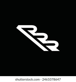 Monogram Triple R line unique modern logo, logotype element for template