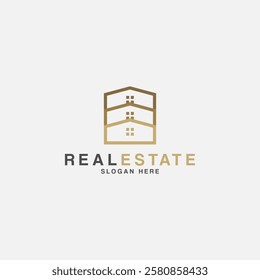 Monogram Triple Real Estate Logo Design
