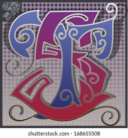 Monogram T,S Set of two letters in the graphics bundle.