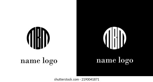 Monogram Type Logo Version Letter M+B+M