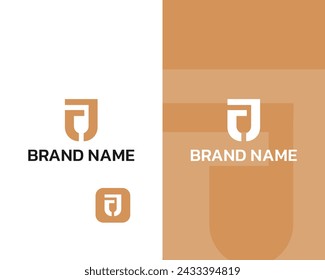 Monogram U wine bottle combination creative icon logo design template