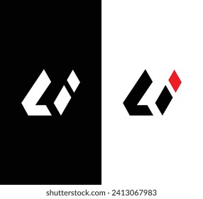 Diseño De Logotipo De Letra Ui Monograma. Logotipo de uso para empresas. Elemento de logotipo