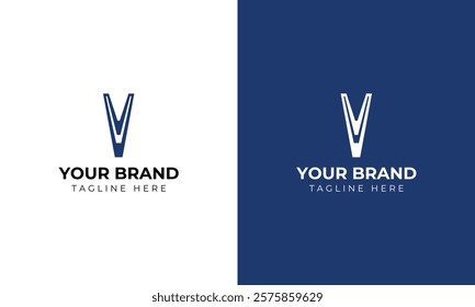 Monogram V W logo for technology sport business