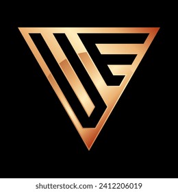 monogram ve logo, triangle shape design