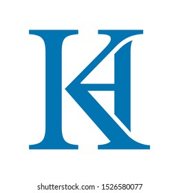monogram vector "KH", logo letter "KH"
