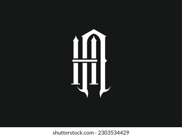 monogram vector logo design template