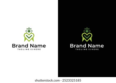 monogram vector logo initial M people love