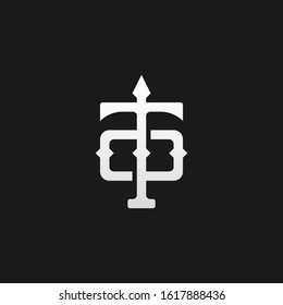 Monogram TO vector logo in a modern line style