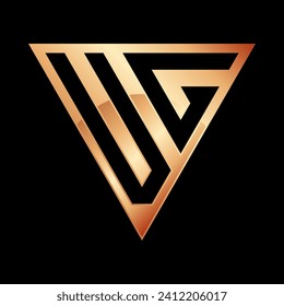 monogram vg logo, triangle shape design