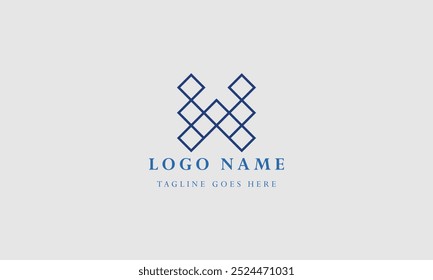 monogram W letter logo templates
