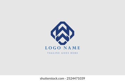 monogram W letter logo templates
