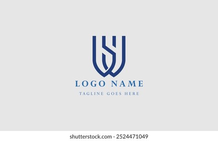 monogram W letter logo templates
