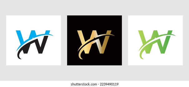 Monogram W Letter Logotype Symbol. Letter W Logo Design Template