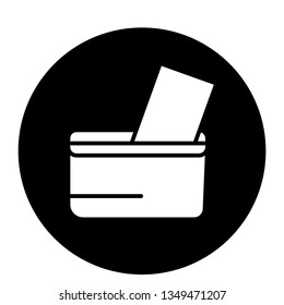 the monogram wallet icon is white and black