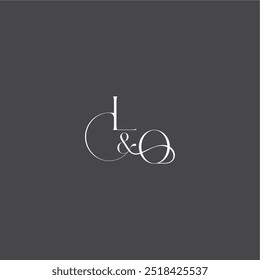 monogram wedding logo concept initial with line LO luxury curvy style letter