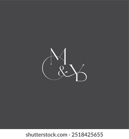 monogram wedding logo concept initial with line MY luxury curvy style letter