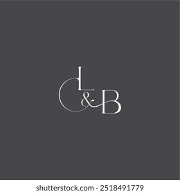 Concepto de logotipo de boda monograma con línea inicial LB letra de estilo curvilínea de lujo