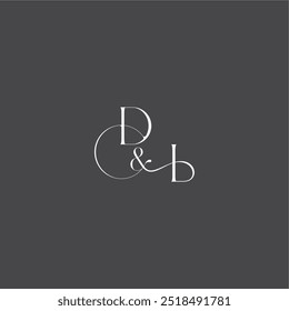 monogram wedding logo concept initial with line DI luxury curvy style letter