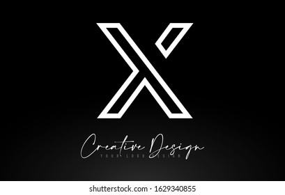 Monogram X Letter Logo design with Creative Lines Icon Design Vector Illustration. 