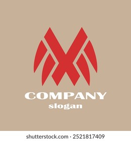 Monogram X wing Logo Vector Art  Icons  and Graphics