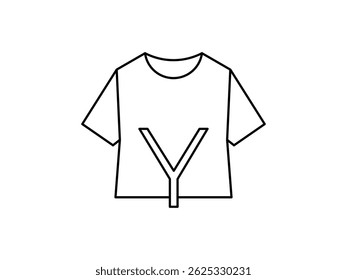 monogram Y tshirt apparel symbol icon design vector isolated transparent background