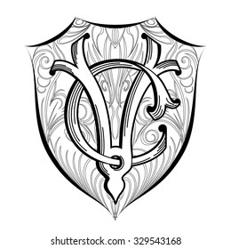 Monogramm from letters VC